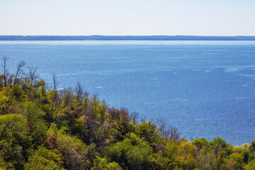 View from the mountain Pivikha on the Kremenchuk water reservoir near Svitlovodsk, Kirovograd...