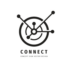 Network connect technology concept business logo template design. Digital data logo sign. Computer SEO icon logo. Graphic design element. Corporate identity. Vector illustration. - 542746037
