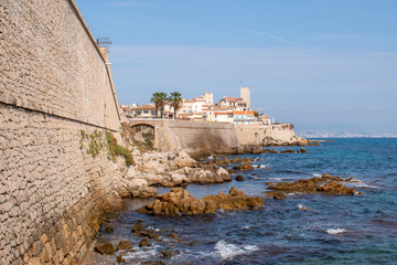 Remparts et vieille ville d'Antibes, Alpes Maritimes, France