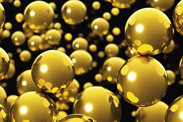 Golden metaball shape. Morphing metallic blob. Vector 3d illustration. Abstract 3d background. Banner or sign design