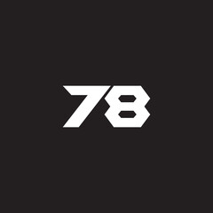 Racing number 78 logo design