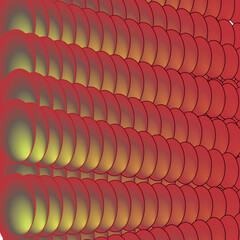 pattern with red and yellow balls. Abstraction.