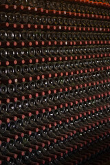 Fototapeta premium wall of wine bottles