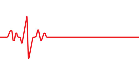 Ecg heart beat line icon symbol. Heartbeat pulse - obrazy, fototapety, plakaty