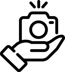Camera linear web icon