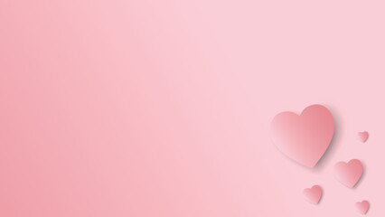 Heart shape lover pink background isolated