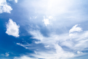white clouds in the blue sky