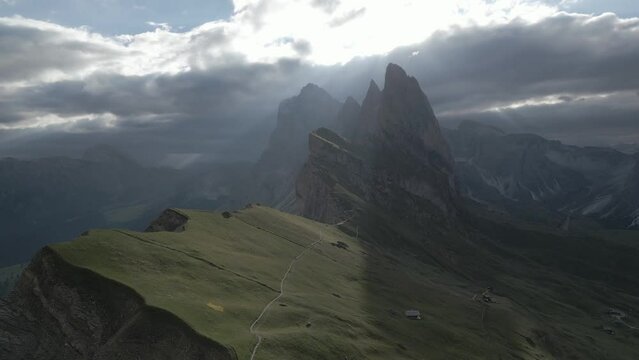 soleil sur Seceda, Dolomites