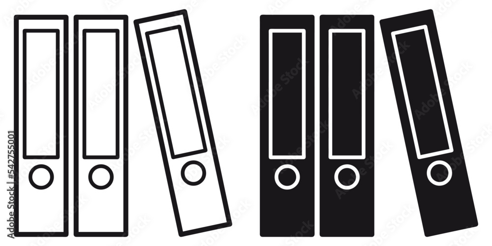 Poster ofvs209 outlinefilledvectorsign ofvs - office binders vector icon . isolated transparent . ring bind