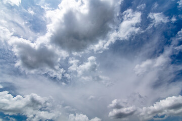 white clouds in the blue sky