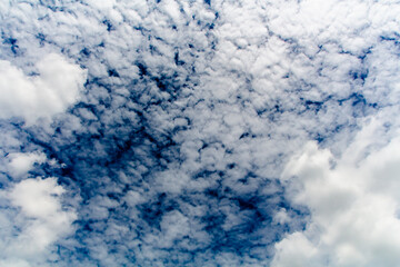 white clouds in the blue sky