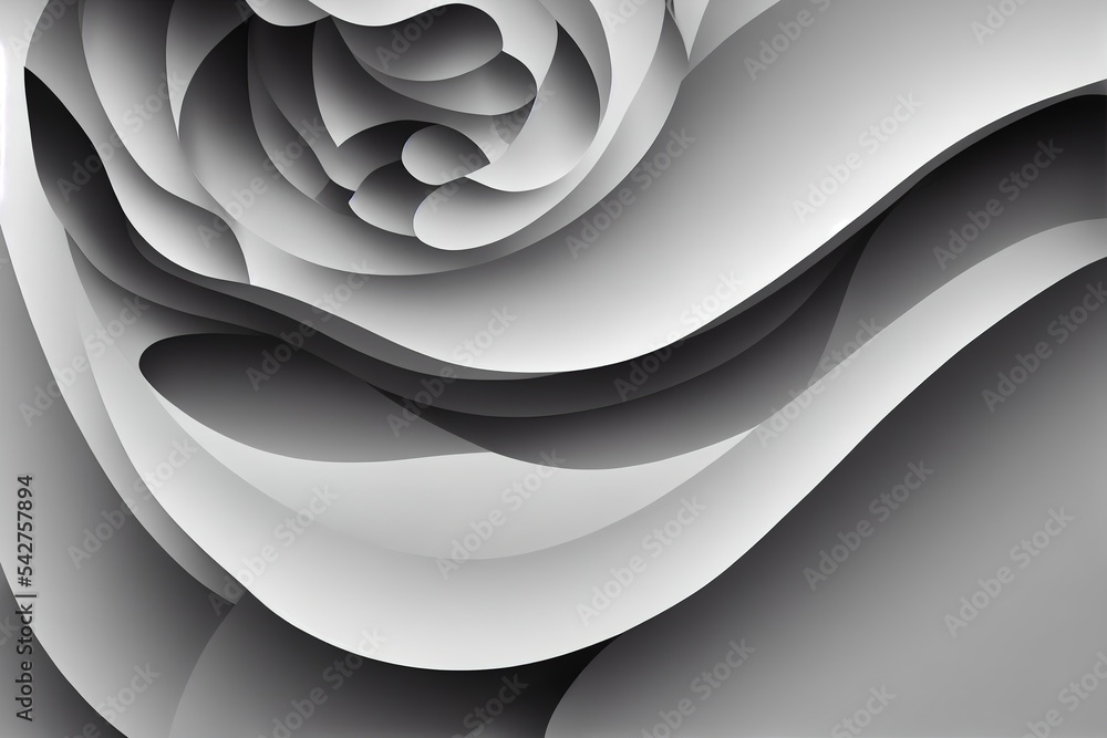 Poster abstract white and light gray wave modern soft luxury texture with smooth and clean subtle backgroun