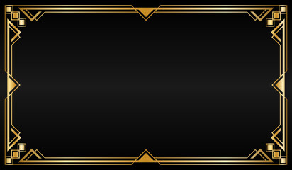 Golden luxury frame template, Abstract illustration vector