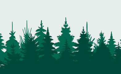 forest green silhouette design isolated vector