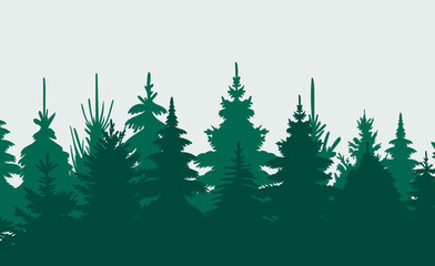 Obraz premium forest green silhouette design isolated vector