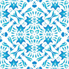 Gorgeous seamless mediterranean tile islamic background  seamless pattern. Decoartive mosaic ceramic design