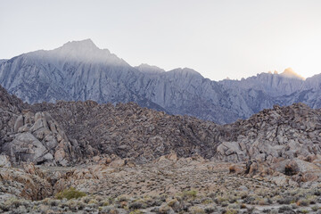 Rocky desert landscape of Alabama Hills 