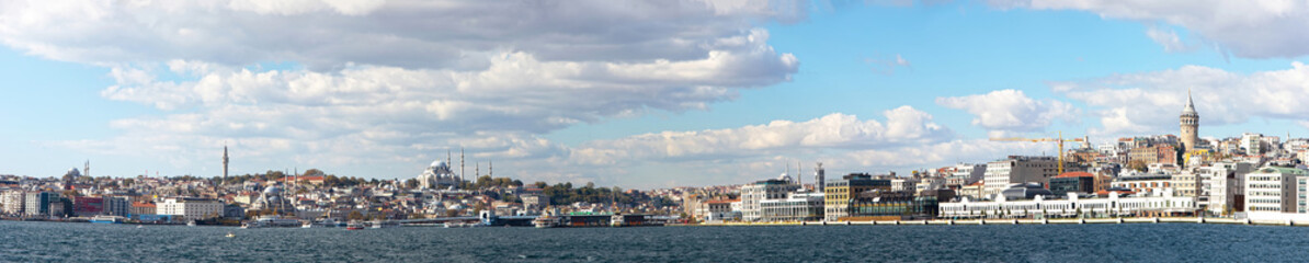 Fototapeta na wymiar Panoramic view of Istanbul - Turkey: October, 2022. The capital of Ottoman Empires