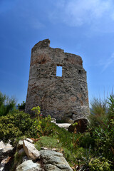 The Genoese tower of Erbalunga at Cap Corse, Corsica
