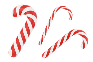 Christmas striped red and white candy canes