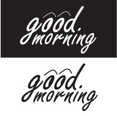 good morning hand lettering