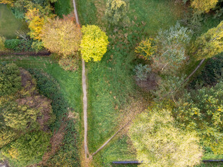 Dutch aerial view of a park in the Netherlands.