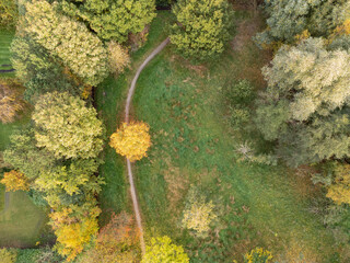Dutch aerial view of a park in the Netherlands.