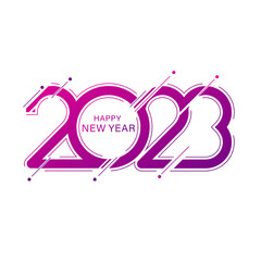 happy new year elegant design vector illustration of color logo