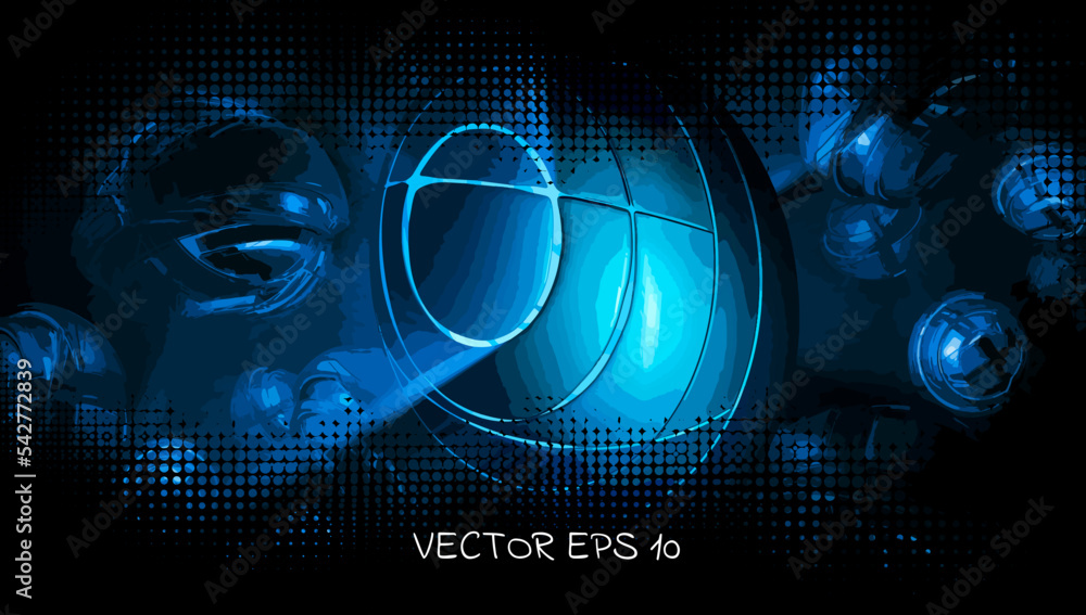 Canvas Prints elegant layout for business presentation with technology and science background, vector illustartion