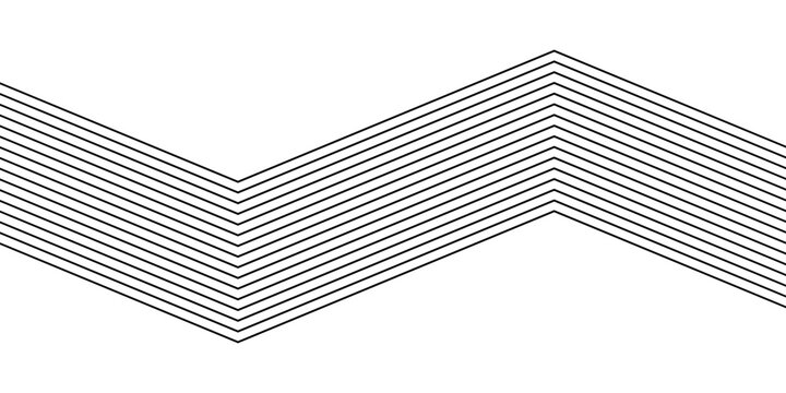 Zig Zag Horizontal Lines Vector