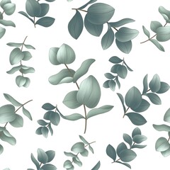 seamless background with leaves