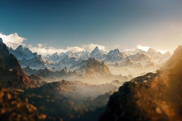 sunrise over the mountains