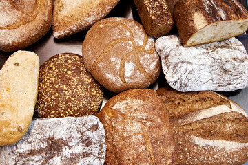Fresh bread in bakery