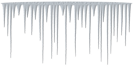 3d rendering, ice, stalactite, ice piles, transparent background - obrazy, fototapety, plakaty