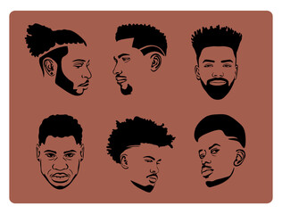 set of black hair styles