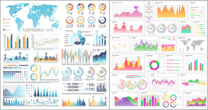 Infographic chart vector template. Annual statistics curve graph design. Market data diagrams. Graphic information visualization and analysis. Statistical indicators and frequency of data changes