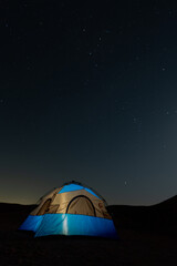 tent in the night