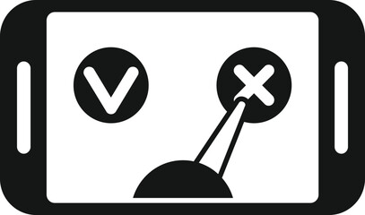 Dislike icon simple vector. Social media. Negative feedback