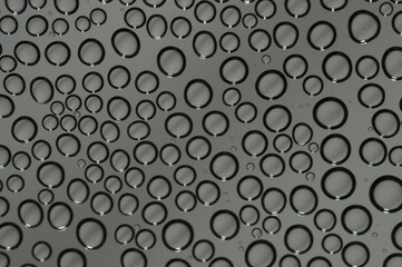 Water bubbles on a gray background.