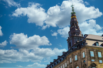 Christiansborg Palace in central Copenhagen, Denmark.
