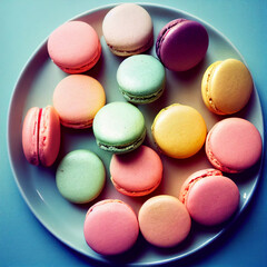 Fototapeta premium colorful macaroons on a table