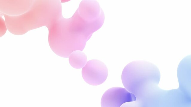 fluid metaball satisfying animation, abstract motion graphics loop background. can be used to represent concept of soft, bubbles or creative template