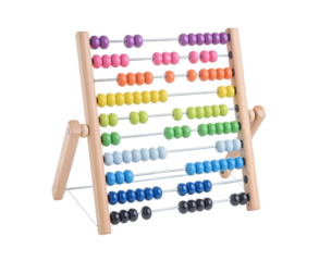 wooden abacus isolated 