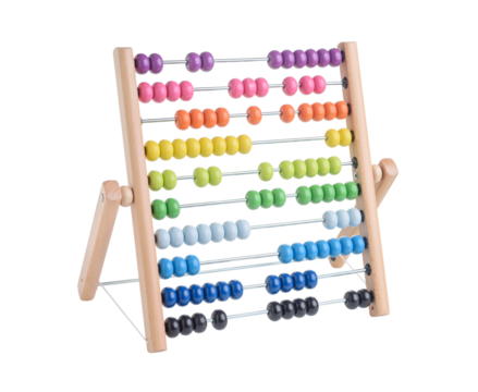wooden abacus isolated 