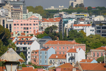 Fototapeta na wymiar View of the city of Lisbon in Portugal and its architecture