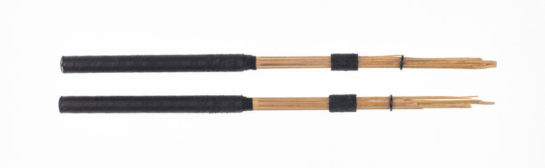 musical drumsticks isolated on white background