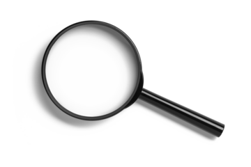 Magnifying glass isolated