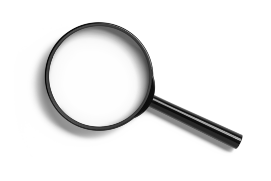 Magnifying glass isolated