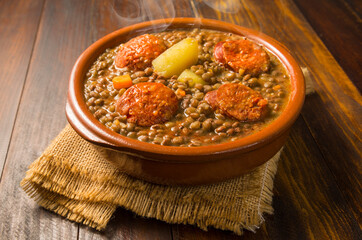 Estofado de lentejas con chorizo