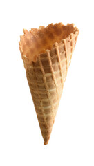 Empty ice cream cone isolated